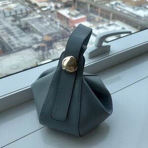 Madewell The Sculpted Metal Wristlet Bag